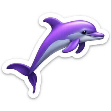 purple dolphin  sticker