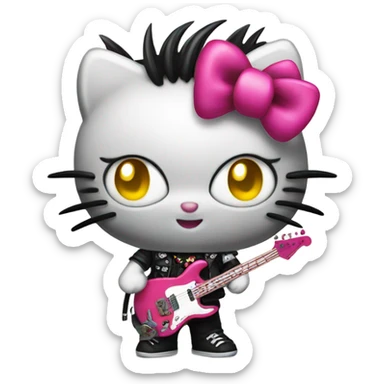 hello kitty punk  sticker