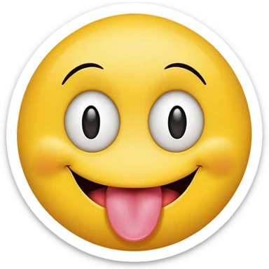 smiley face with tongue sticking out and x's for eyes sticker