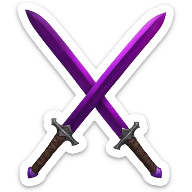 make me a purple crimson emoji dual sword sticker