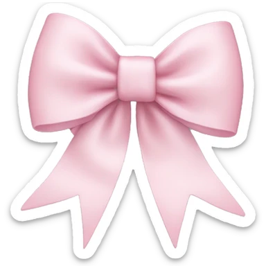 light pink bow sticker