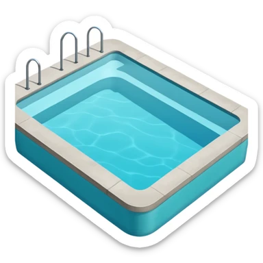 In ground large swimming pool  sticker