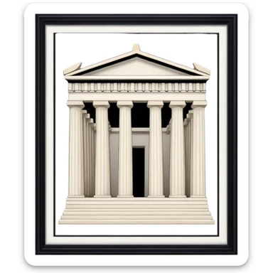 An emoji of the ancient Greek Parthenon temple. It is depicted as a classical building with rows of Doric columns and a triangular pediment.

 sticker