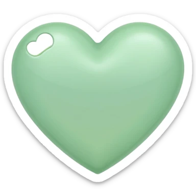 light pastel green heart sticker