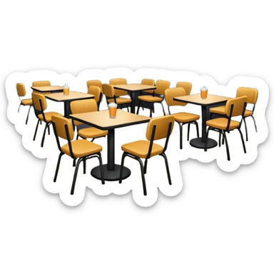 Cafetería with cozy atmosphere sticker
