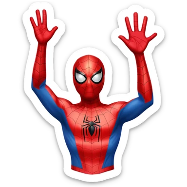 Spiderman saludando con la mano sticker