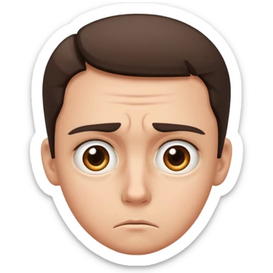 Create one core emoji that clearly represents the emotion “anxious.”
The emoji should show:

Facial tension

Worry or nervousness

A small sweat drop to indicate anxiety

The emoji must visually communicate emotional stress or nervous anticipation without using text. sticker