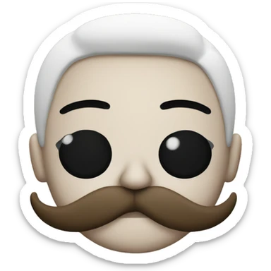 Mexican with big mustache  sticker