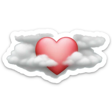 heart with cloud sticker