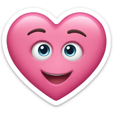 pink heart sticker