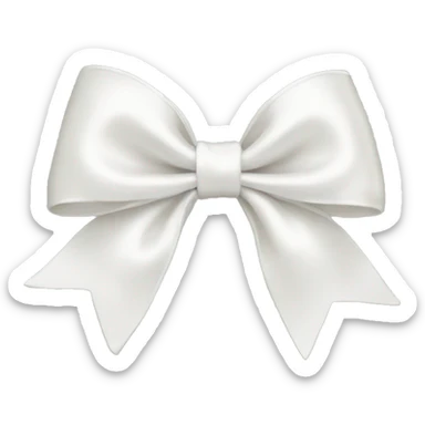 white satin bow sticker