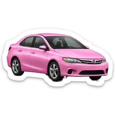 Pink car sticker