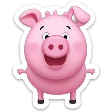 Cute peppa pig sticker