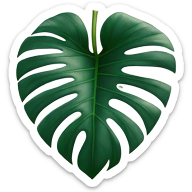 Monstera heart sticker
