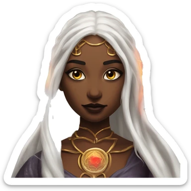 "Technomancy is the use of magic or mystical powers to control and manipulate technology” + "It's kind of like cyberpunk magic or how in some games, characters hack into systems using magic." 🖥️⚡🧙‍♂️ Make a ancient vampire technomancy goddess sticker