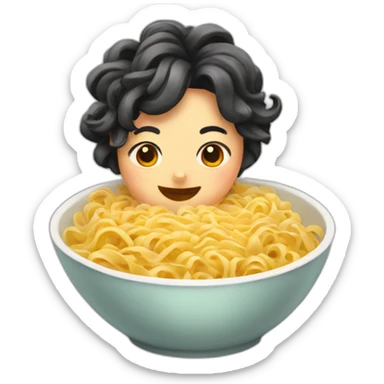 Bowl of noodles bustier sticker