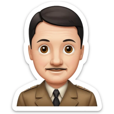 Hitler babyfacek, smiling sticker
