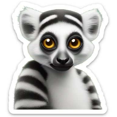 Lemur With makeup sticker