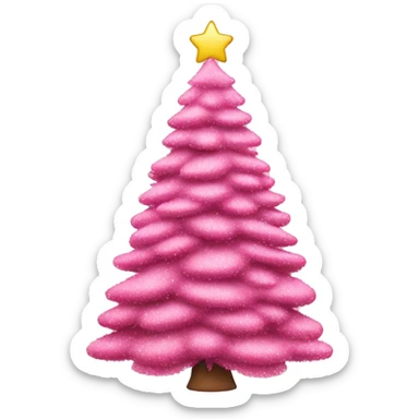 Pink Christmas tree sticker