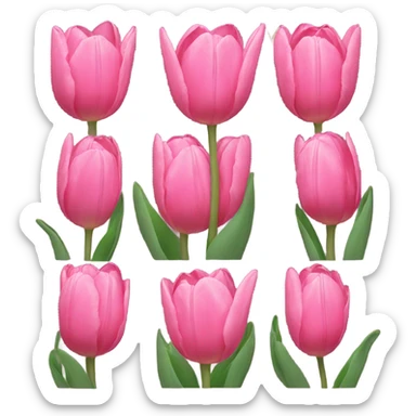 Pink tulips sticker