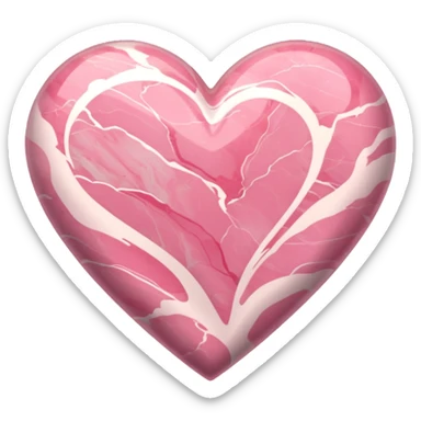 Pink Marble Heart sticker