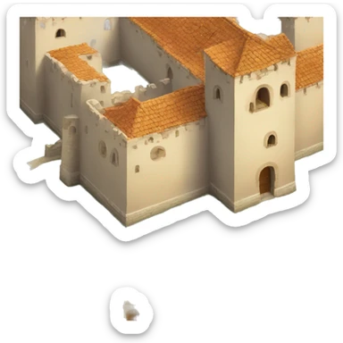 big Castele with courtyard sticker