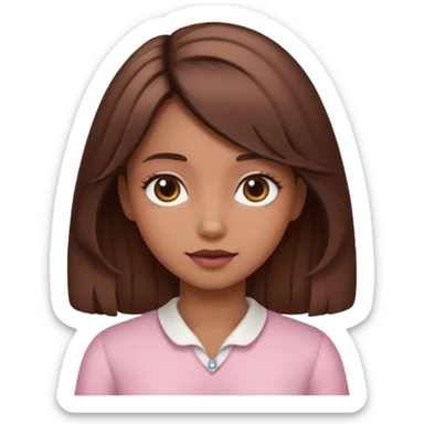 girl with neopolitan hair sticker