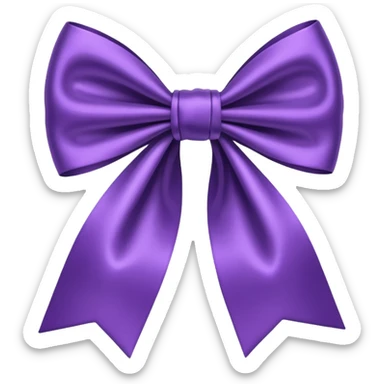purple bow sticker