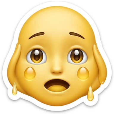 An emoji that is more crying than laughing sticker