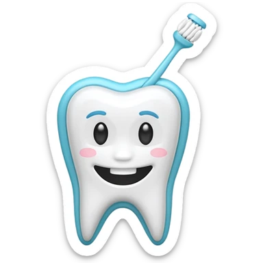 dental floss stick sticker