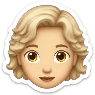 Angel light brown hair and eyes drinking vodka sticker