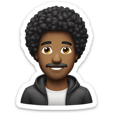 hispanic afro man sticker