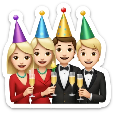 people at a fancy dinner emoji sticker