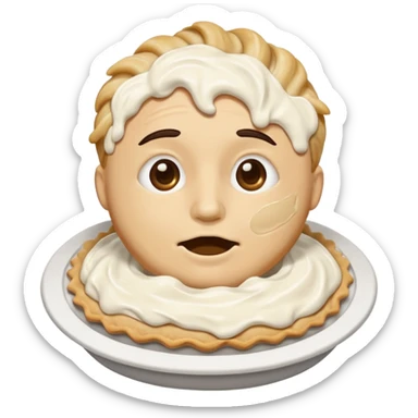 pie in the face sticker
