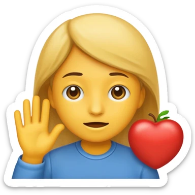 An emoji where the students needs help sticker