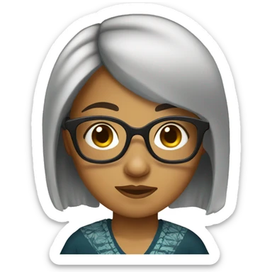 samoan girl with glasses sticker