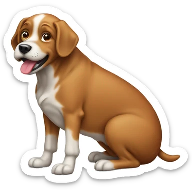 Dog pooping  sticker