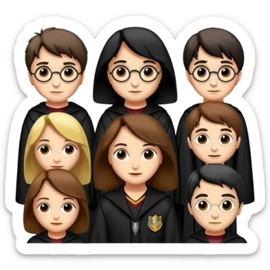 Harry Potter asa sade ve şık ağaçtan yapılmış tutma yeri ve siyah gövde sticker
