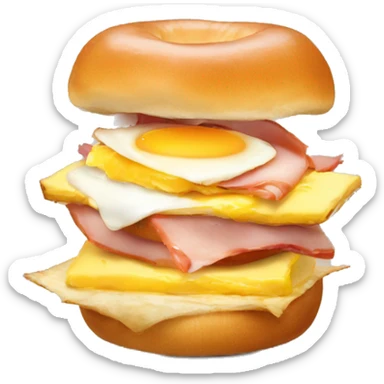 singular bagel with taylor ham egg and cheese sticker