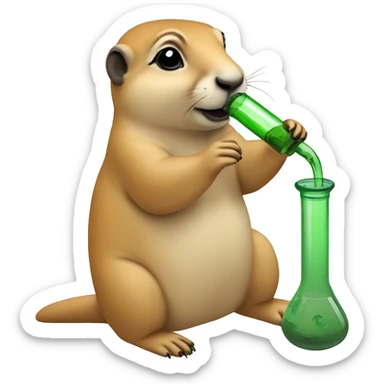 Prairie dog with a bong sticker