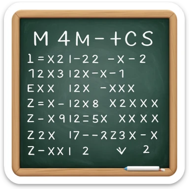blackboard with math formulas sticker