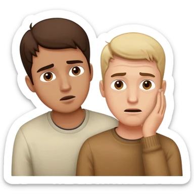 guy ignoring guy sticker