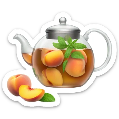 Peach tea sticker