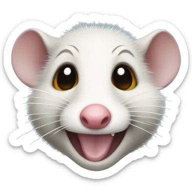 opossum Face with Tears of Joy Emoji sticker