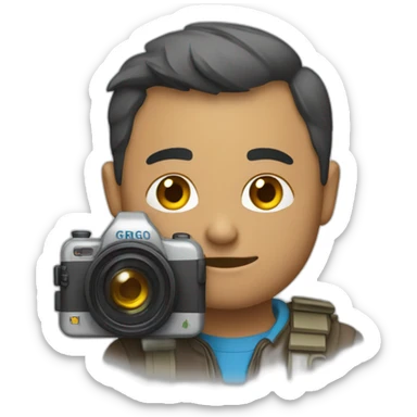 un grigo avec une caméra sticker