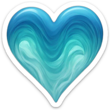 water heart wave sticker