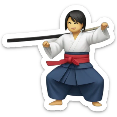 hakama aïkido sticker