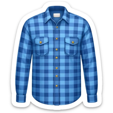 blue lumberjack shirt sticker