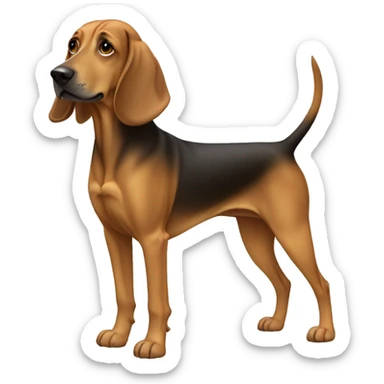 bavarian hound full body sticker