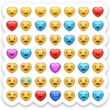 Love emojis  sticker